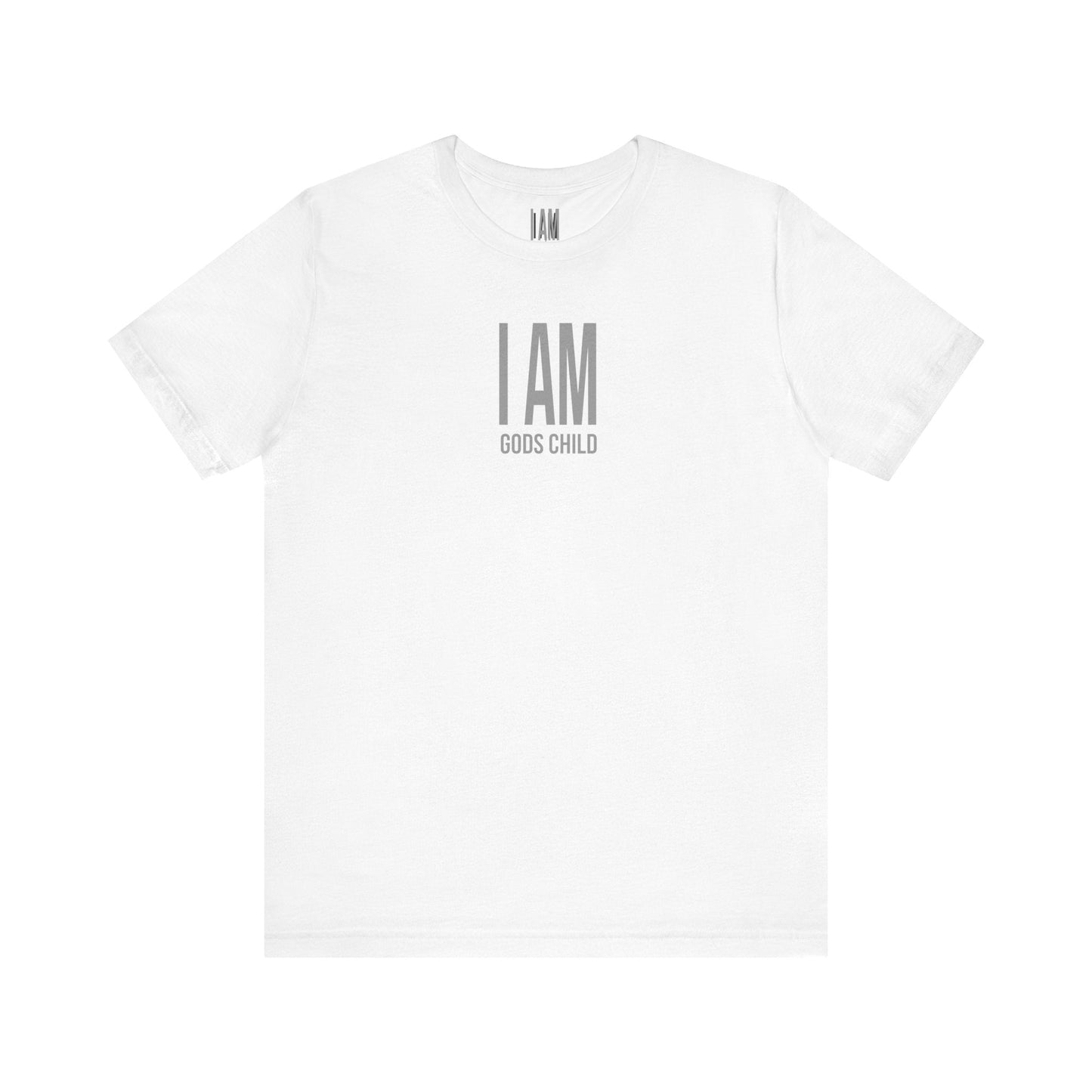 I Am God's Child Grey Logo Tee Printify