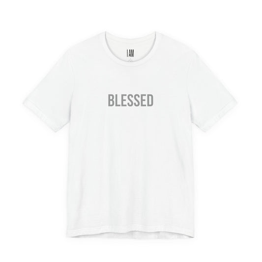 I Am Blessed - Unisex Tee - Back "IAM" Logo Printify