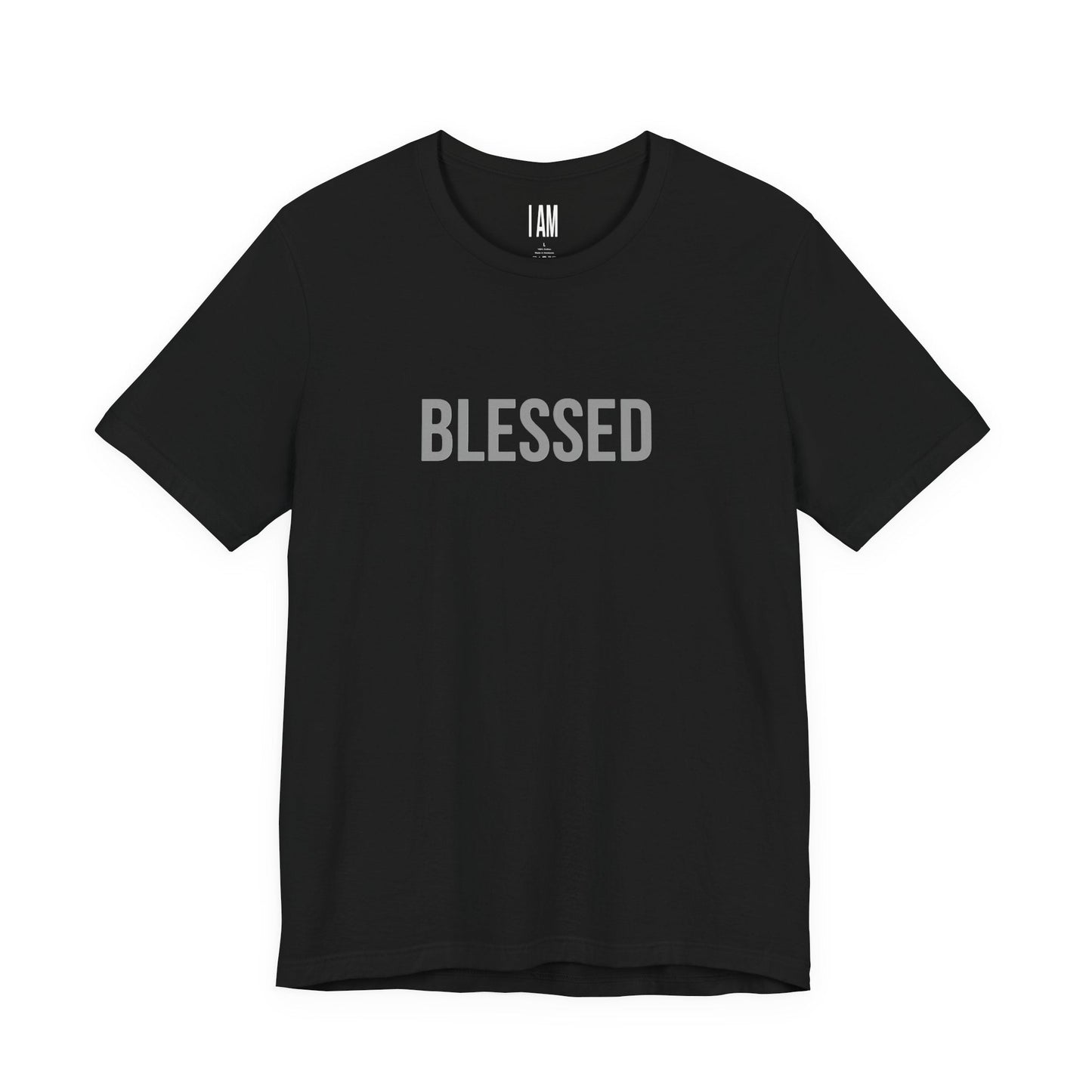 I Am Blessed - Unisex Tee - Back "IAM" Logo Printify