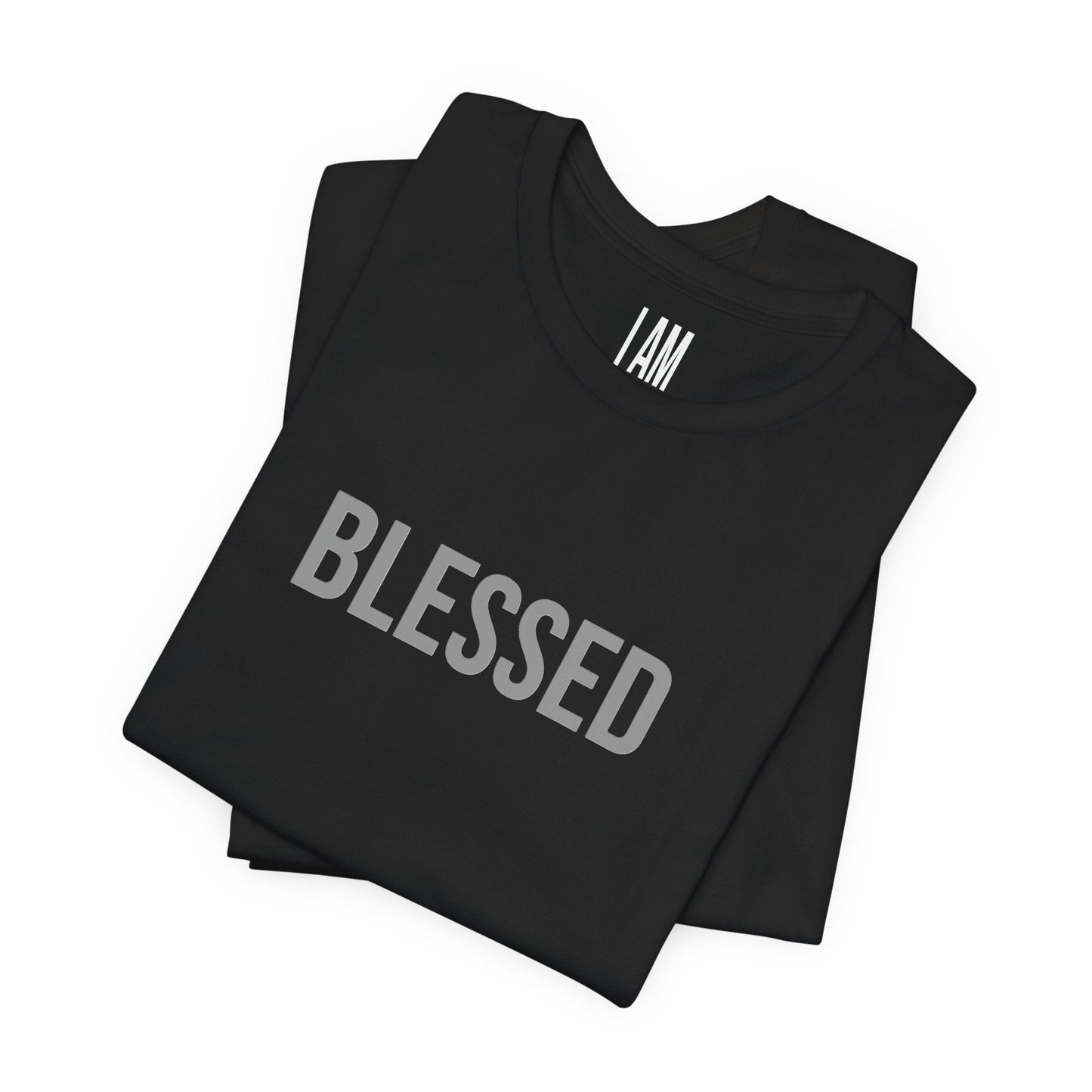 I Am Blessed - Unisex Tee - Back "IAM" Logo Printify