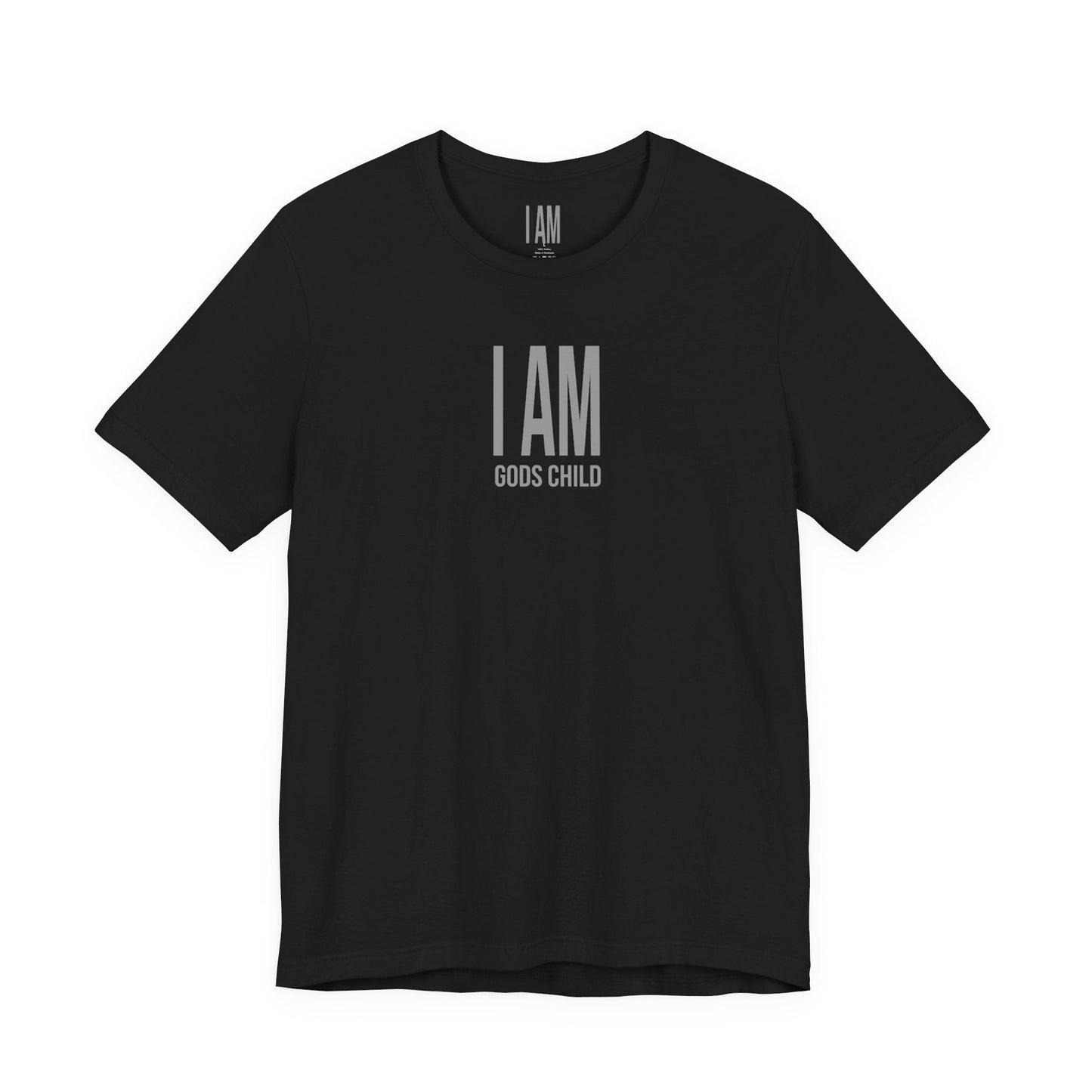 I Am God's Child Grey Logo Tee Printify