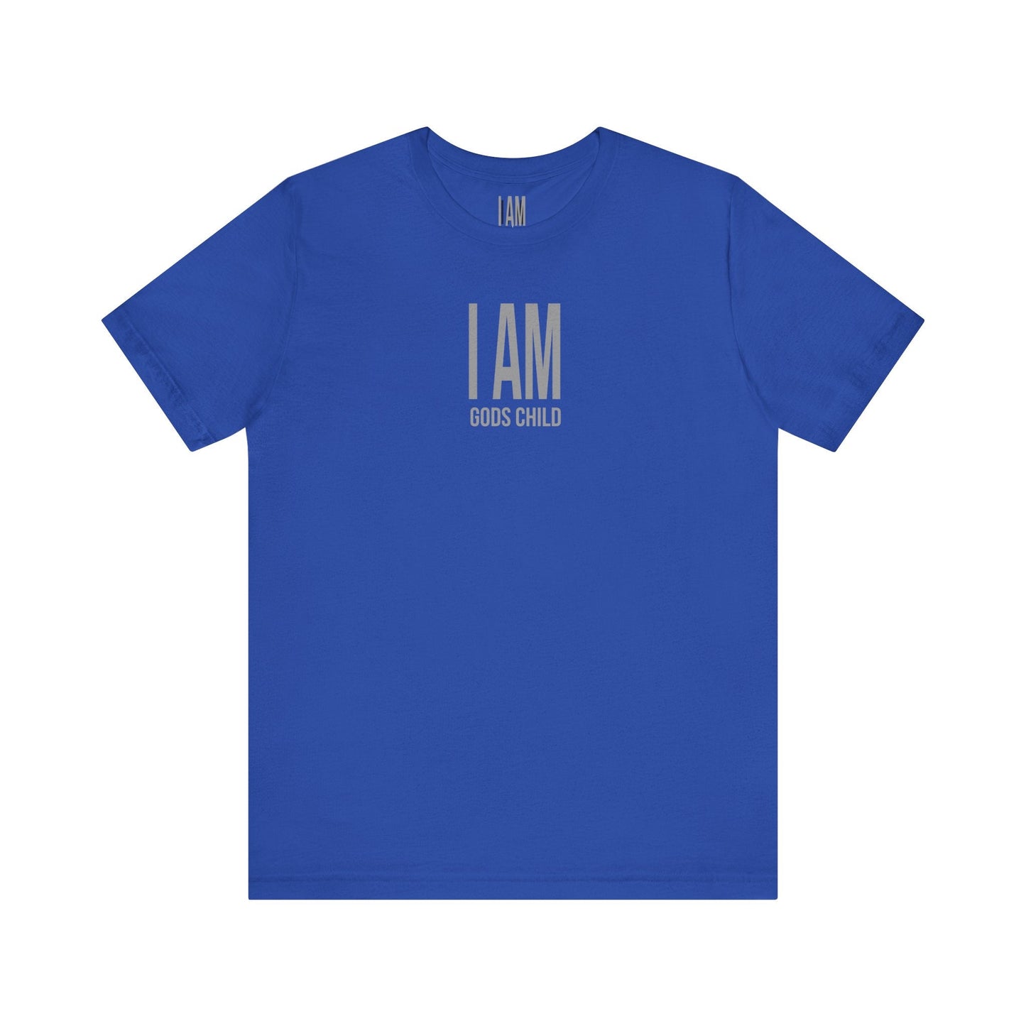 I Am God's Child Grey Logo Tee Printify