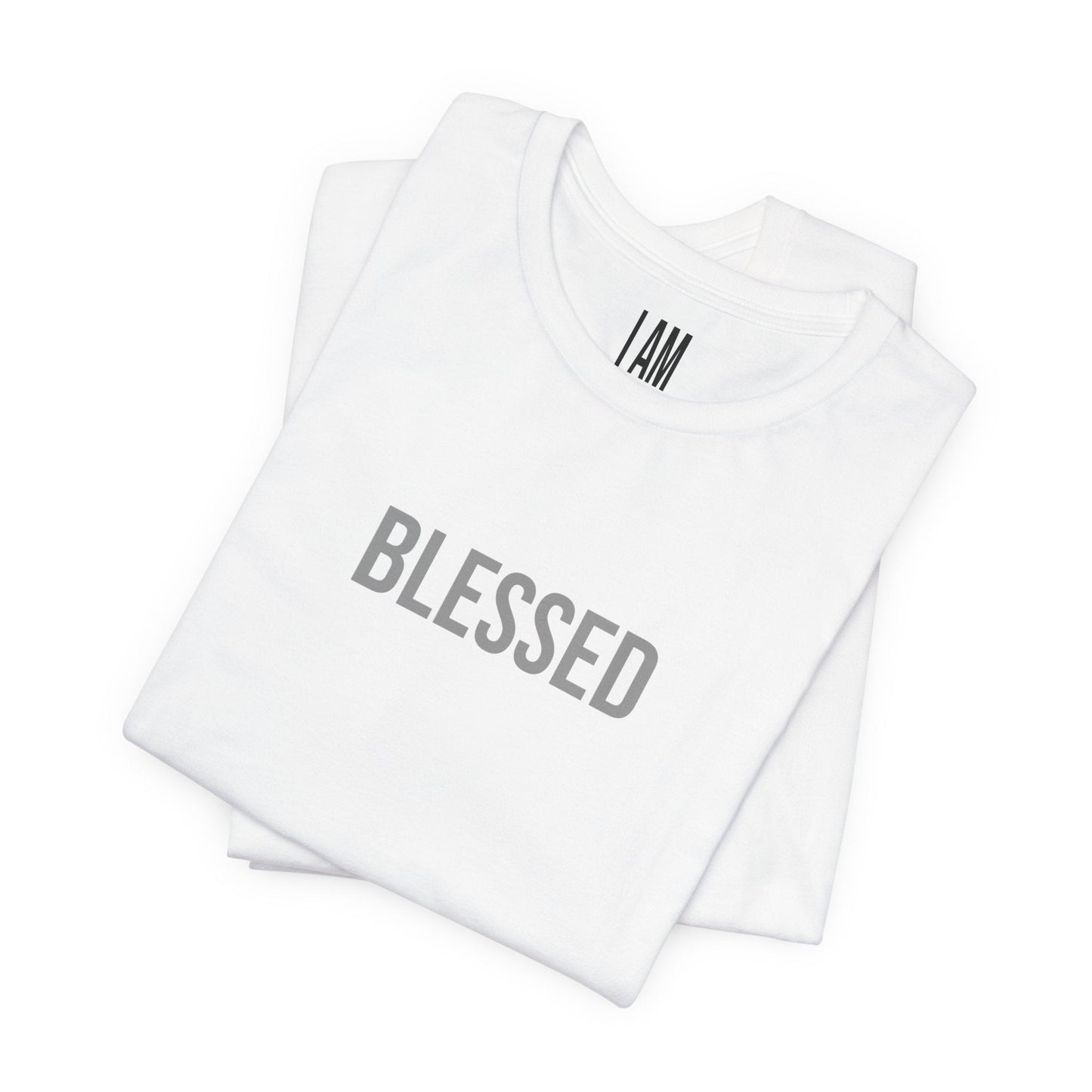 I Am Blessed - Unisex Tee - Back "IAM" Logo Printify