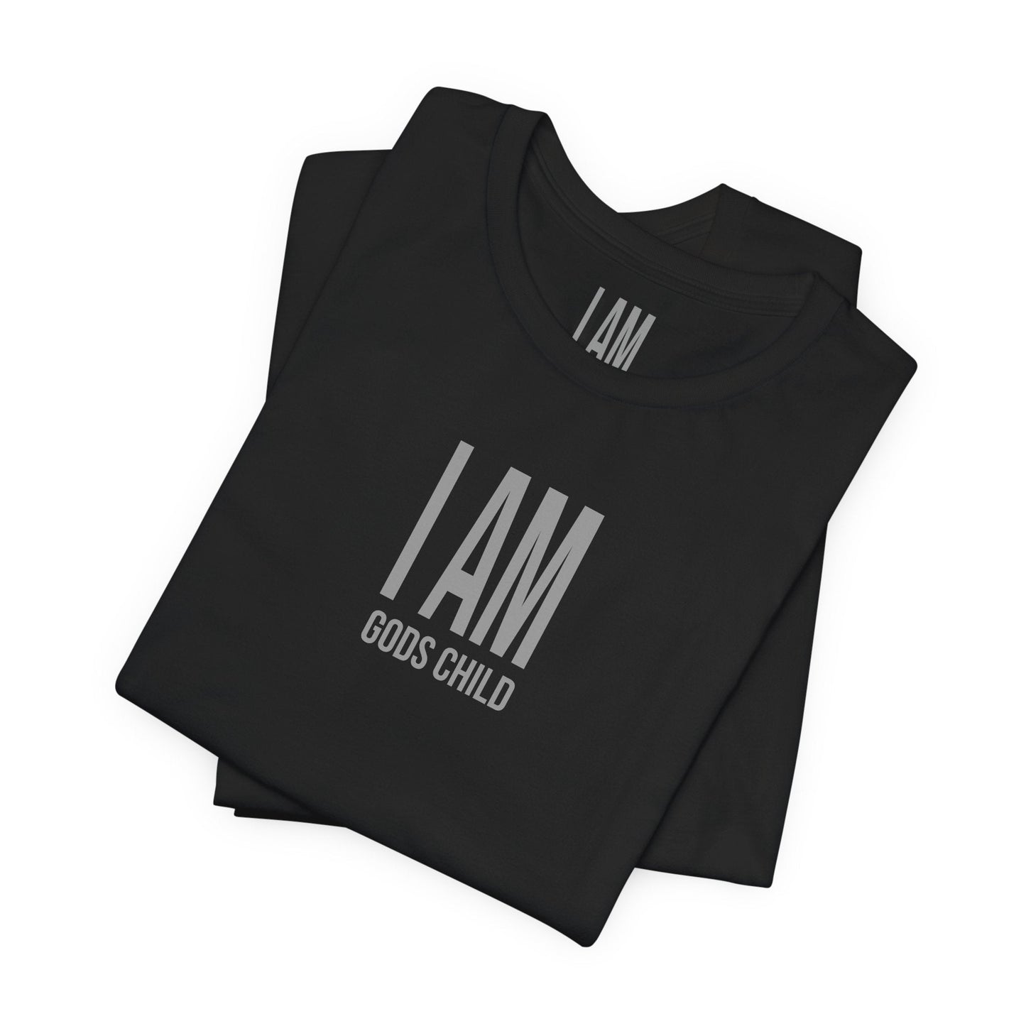 I Am God's Child Grey Logo Tee Printify