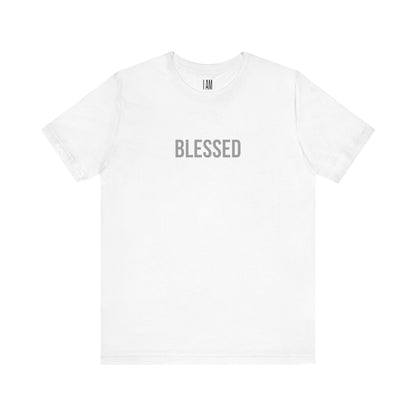 I Am Blessed - Unisex Tee - Back "IAM" Logo Printify