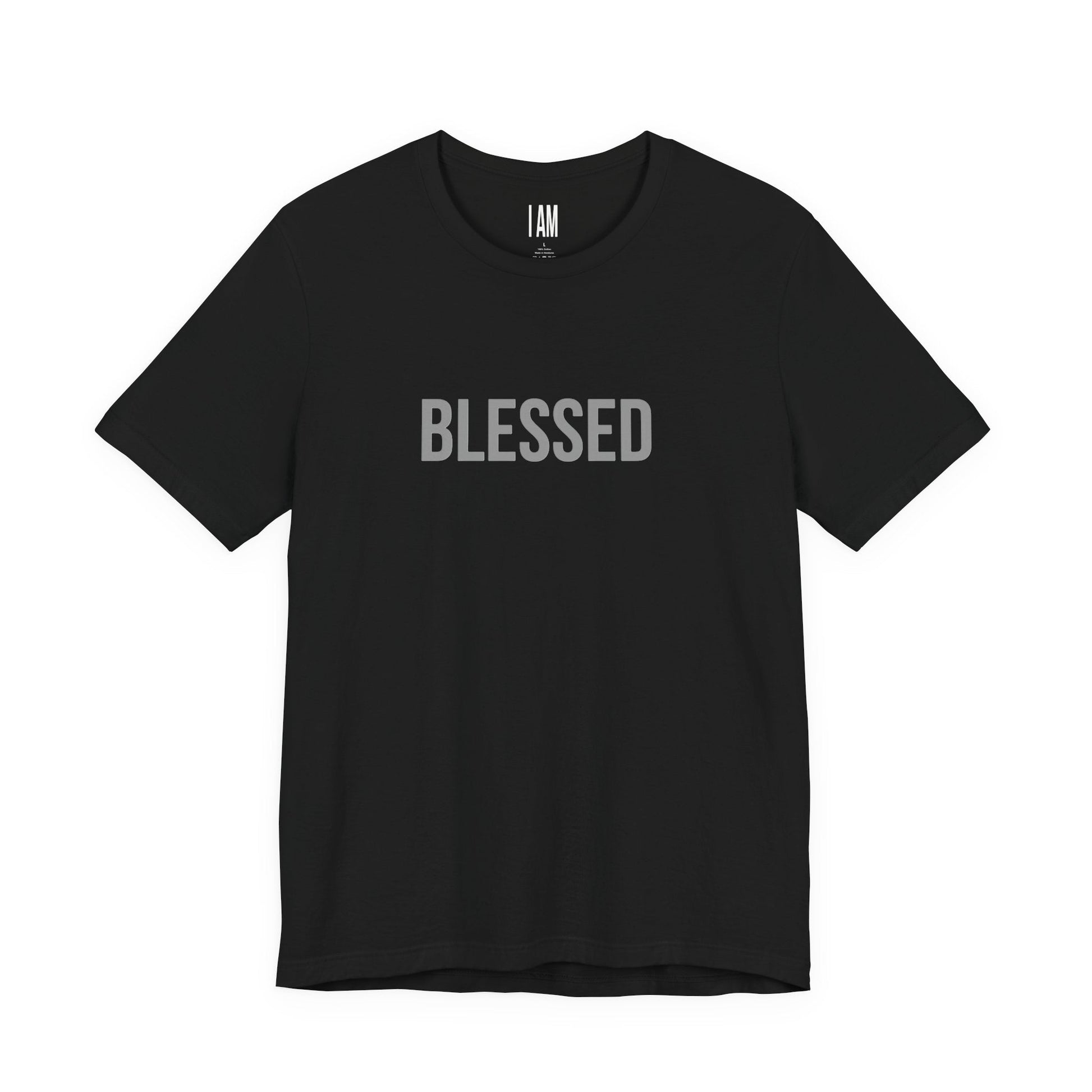 I Am Blessed - Unisex Tee - Back "IAM" Logo Printify