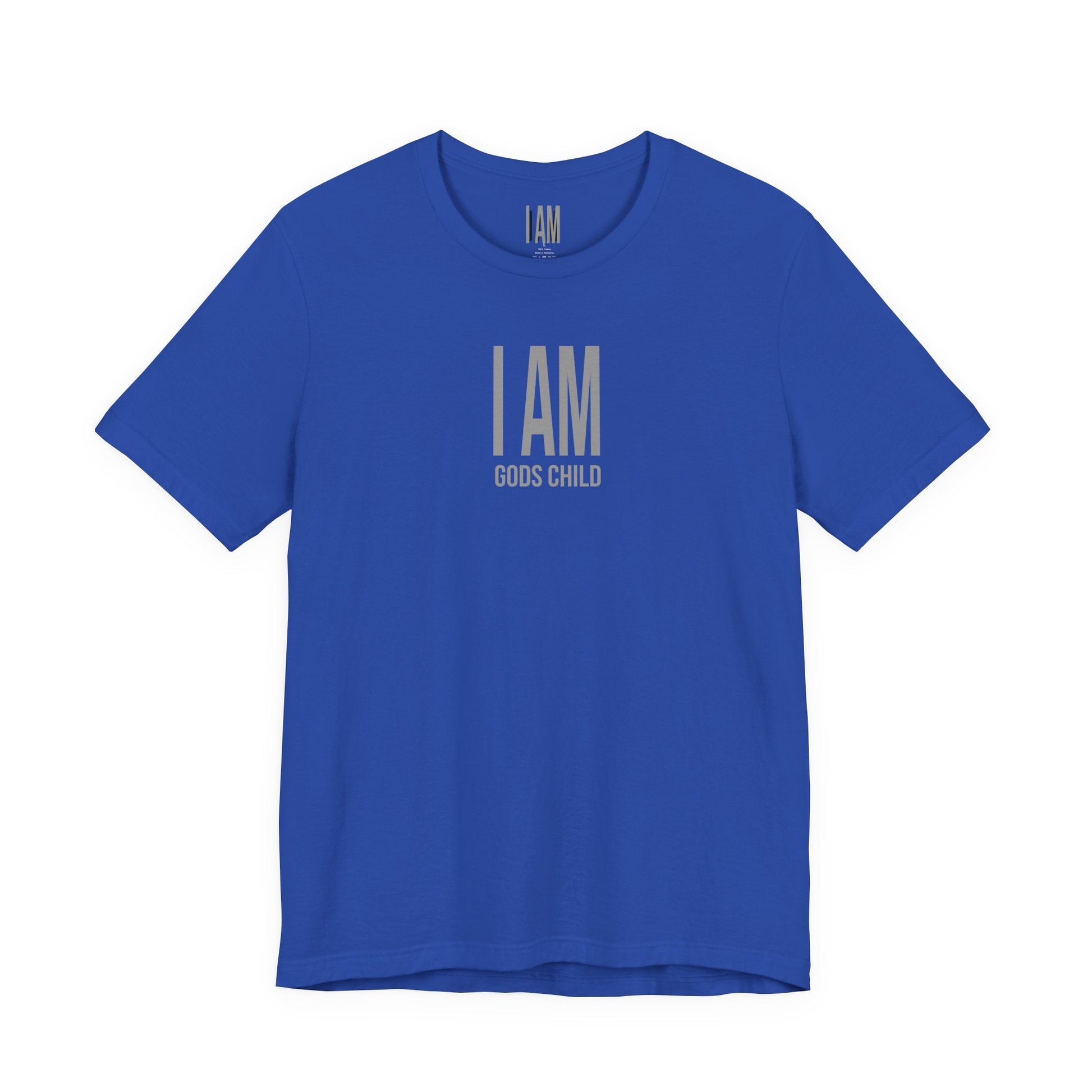 I Am God's Child Grey Logo Tee Printify