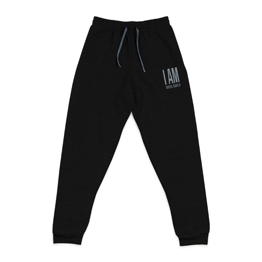 I AM Gods ChildEmbroidered Unisex Joggers Printify