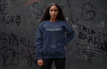 Covered By Prayer Unisex Sweatshirt Printify