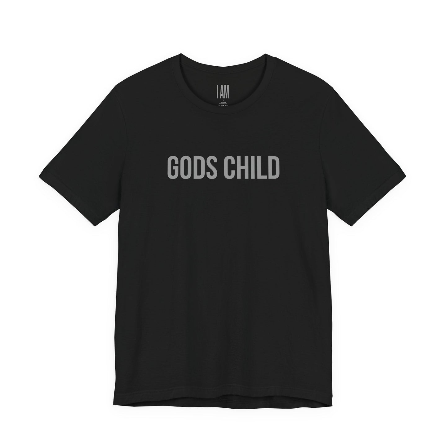 Gods Child Unisex Tee - Back "IAM" Logo Printify