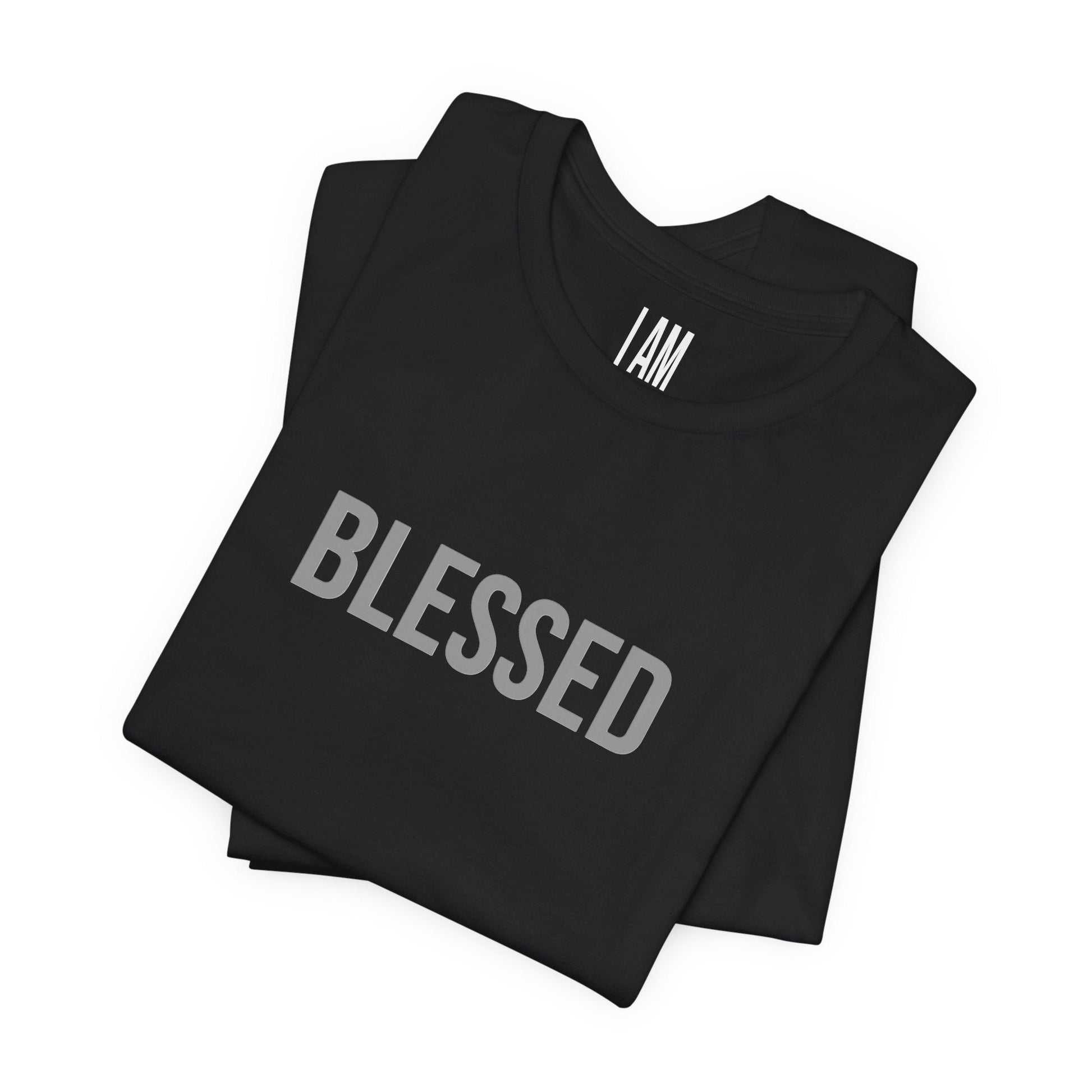 I Am Blessed - Unisex Tee - Back "IAM" Logo Printify