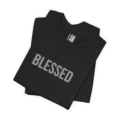 I Am Blessed - Unisex Tee - Back "IAM" Logo Printify