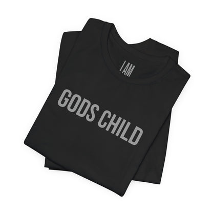 Gods Child Unisex Tee - Back "IAM" Logo Printify