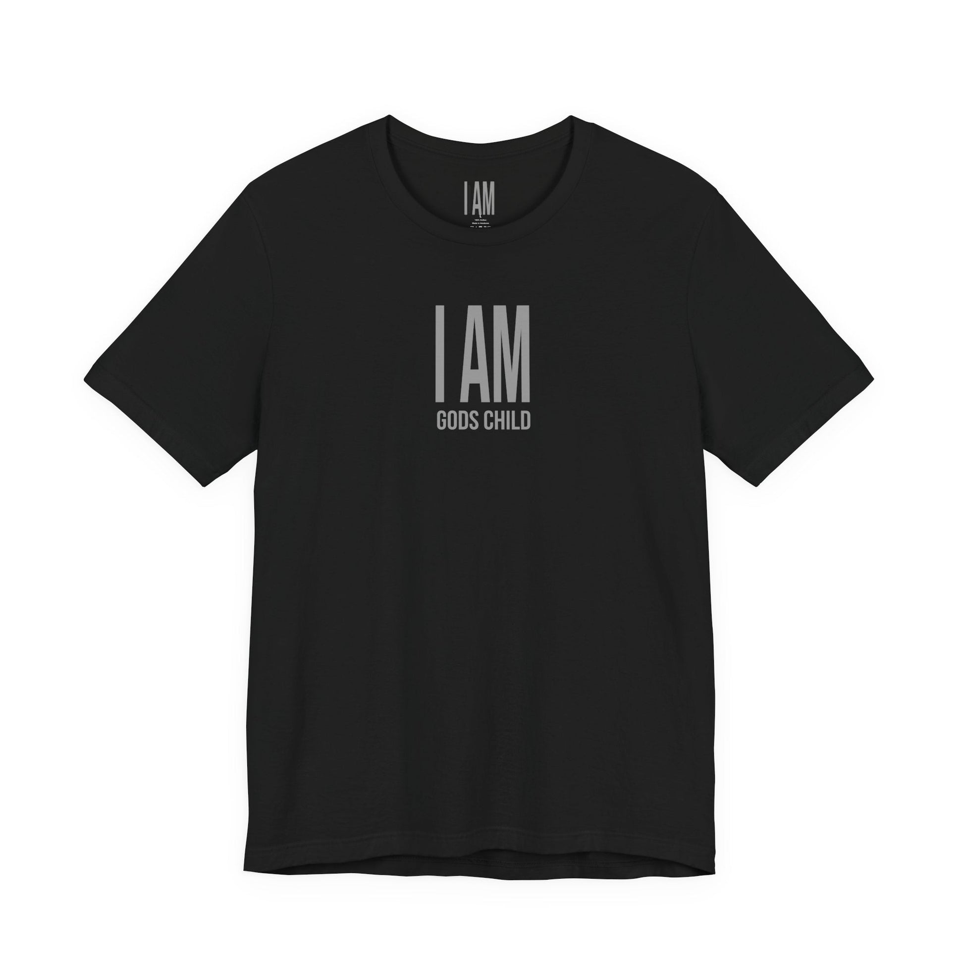 I Am God's Child Grey Logo Tee Printify