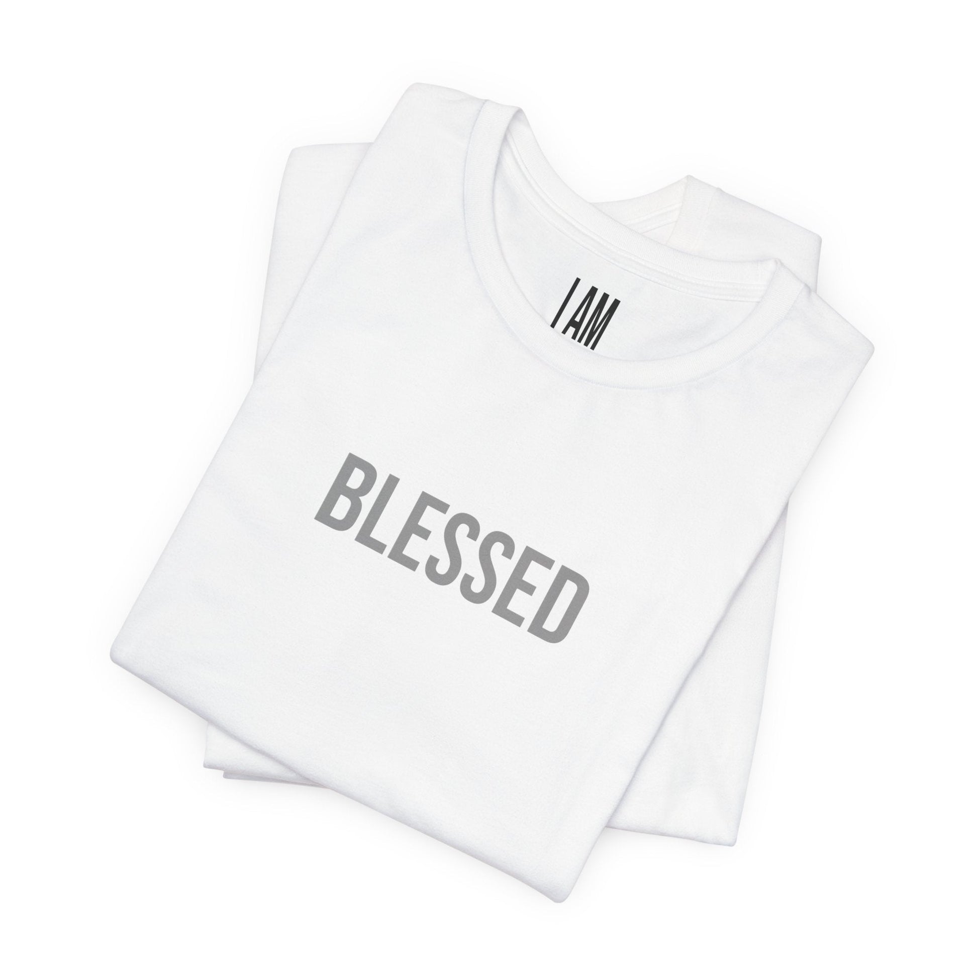 I Am Blessed - Unisex Tee - Back "IAM" Logo Printify