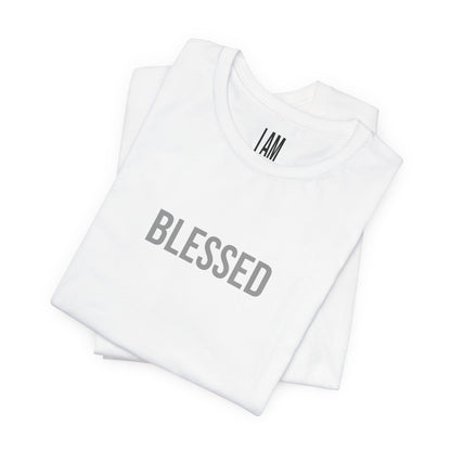 I Am Blessed - Unisex Tee - Back "IAM" Logo Printify