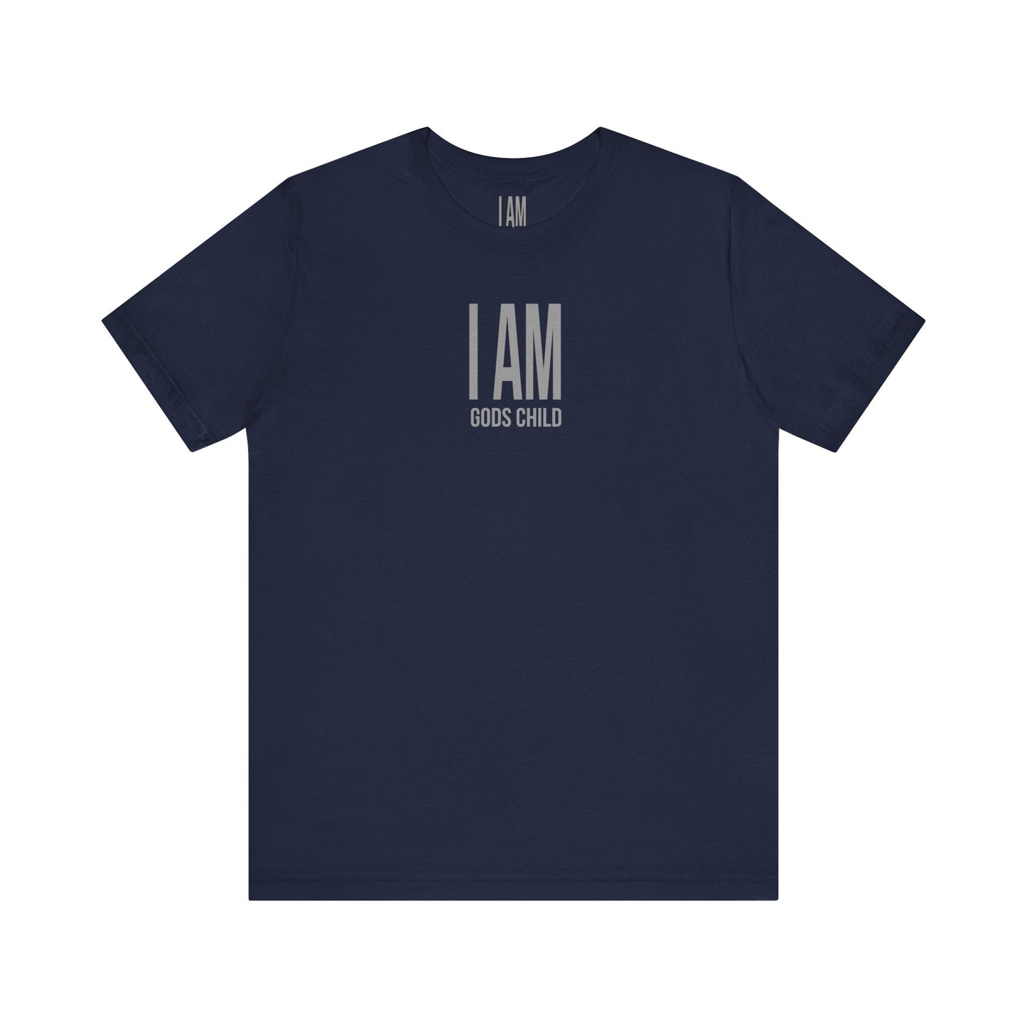 I Am God's Child Grey Logo Tee Printify