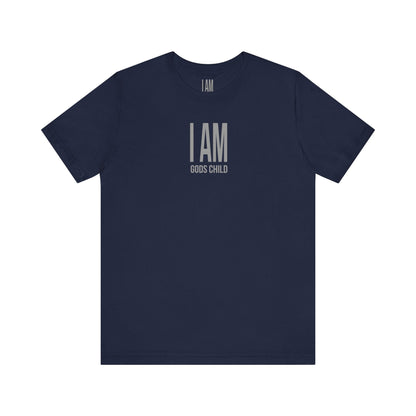 I Am God's Child Grey Logo Tee Printify