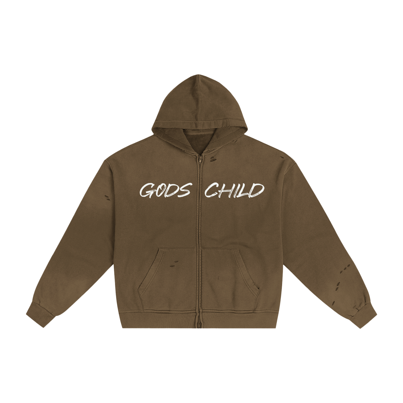 Hand-Frayed Sunfade Zip Hoodie ODMPOD